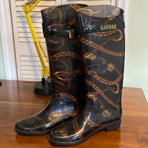 Lauren Ralph Lauren Shoes - Lauren Ralph Lauren Rosalyn ll PVC tall logo rain boots